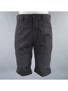 ENGINEERED GARMENTS Size 32 Black White Polka Dot Cotton Zip Fly Shorts